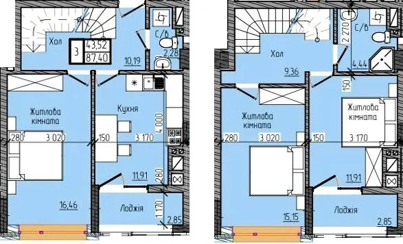 ЖК Modern Home — 87.4 м²