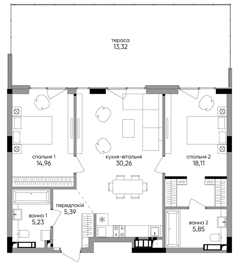 ЖК Park Lake City — 93.8 м²