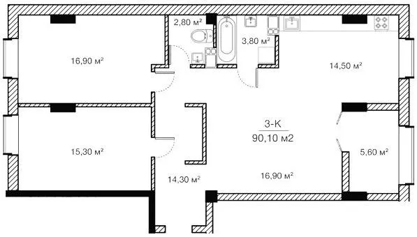 ЖК Concept House Futurium — 90.1 м²