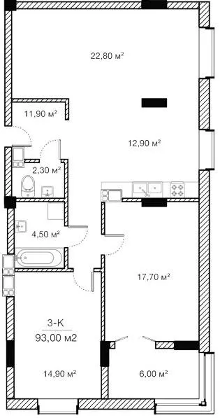 ЖК Concept House Futurium — 93 м²