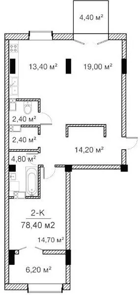 ЖК Concept House Futurium — 78.4 м²