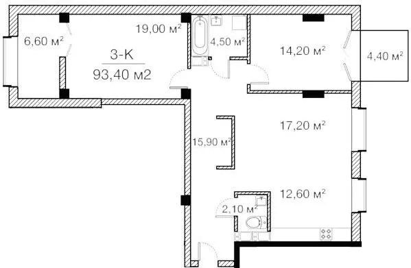 ЖК Concept House Futurium — 93.4 м²
