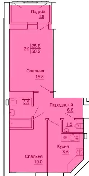 ЖК Happy Дім — 50.2 м²