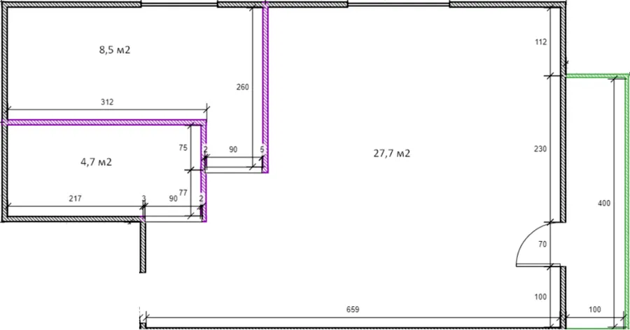 ЖК Династія — 40.9 м²