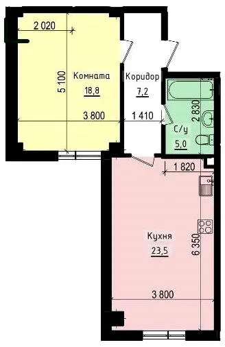 ЖК Кріптон — 54.4 м²