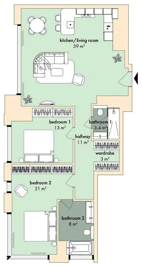 ЖК The Resort — 98.4 м²