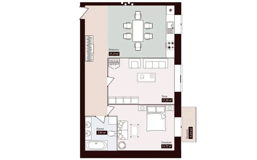 ЖК City Bud — 77.4 м²