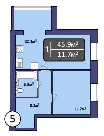 ЖК Dream Park — 45.9 м²