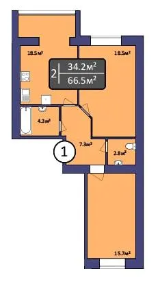 ЖК Dream Park — 66.5 м²