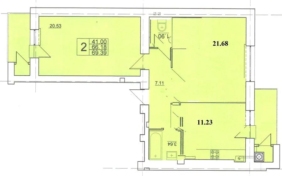 вул. Самбірська, 128/1 — 69.4 м²