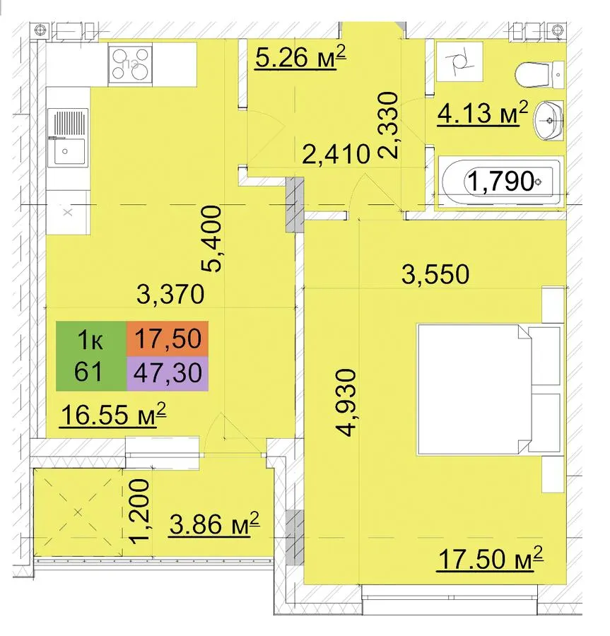 ЖК Сырецкий парк — 47.3 м²