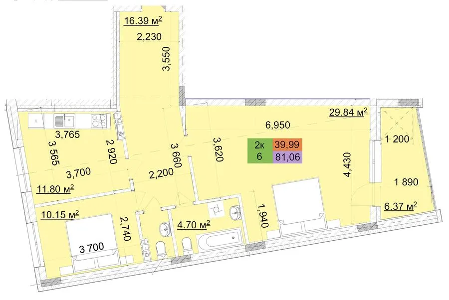 ЖК Сырецкий парк — 81.1 м²