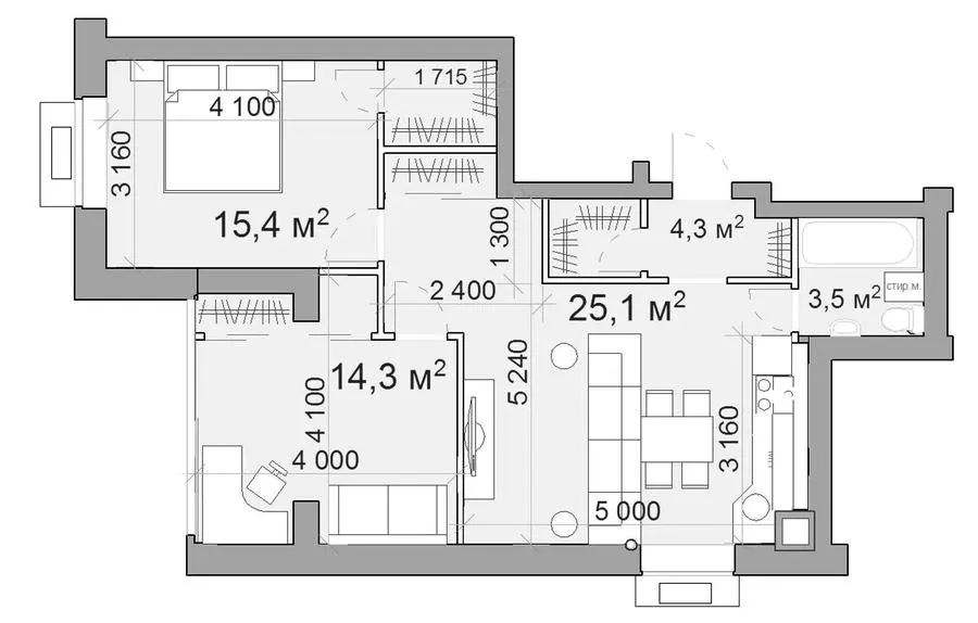 ЖК Forest Hill — 61.3 м²