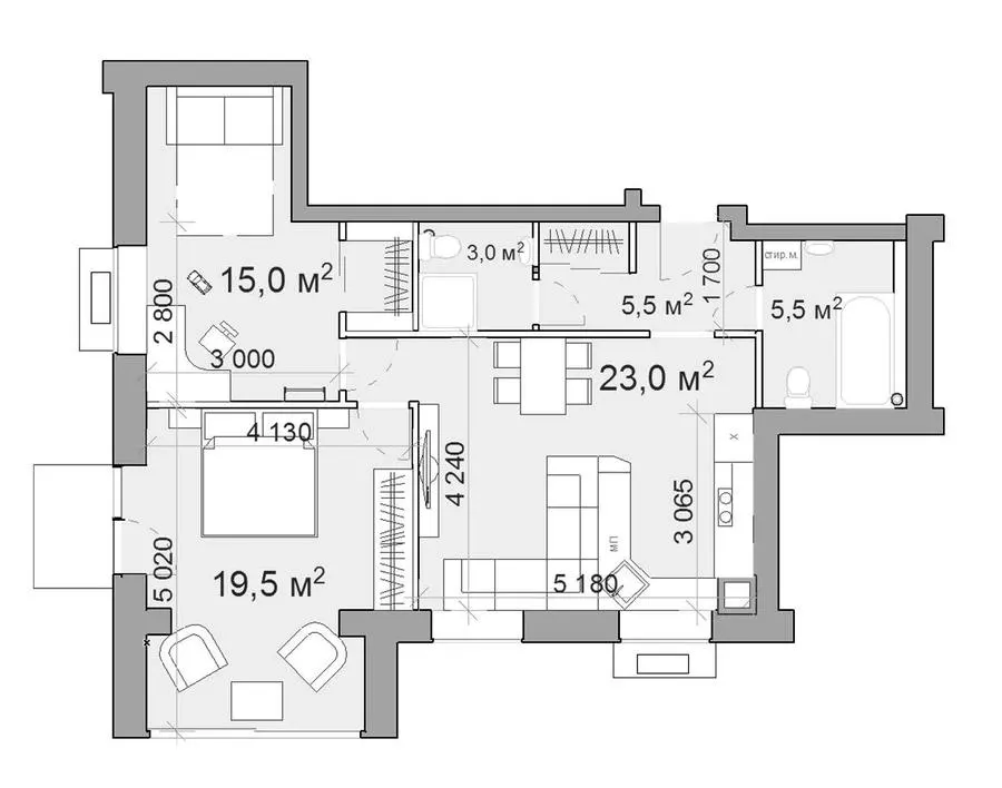 ЖК Forest Hill — 70.6 м²