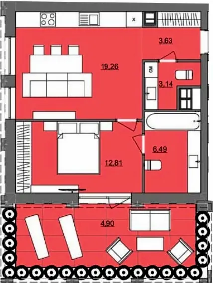 ЖК Park Lake House — 50.2 м²
