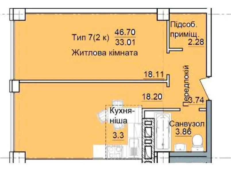 БФК TOPOL TOWN — 46.7 м²