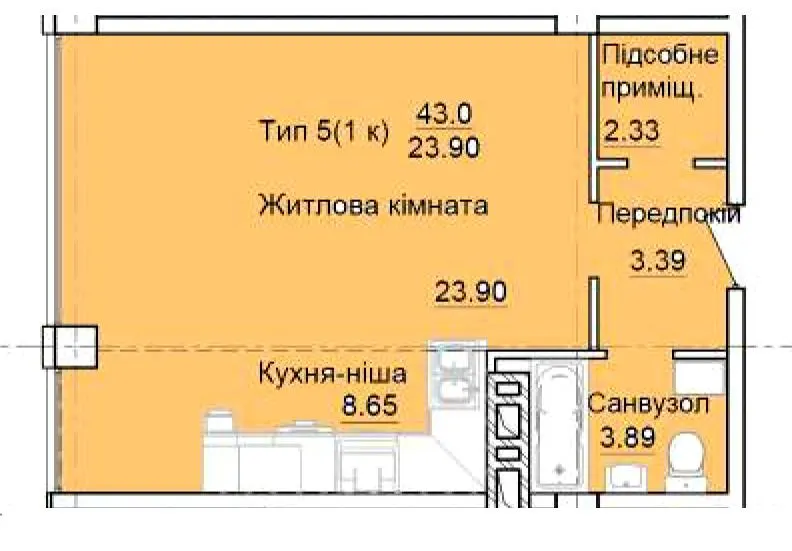 БФК TOPOL TOWN — 43 м²