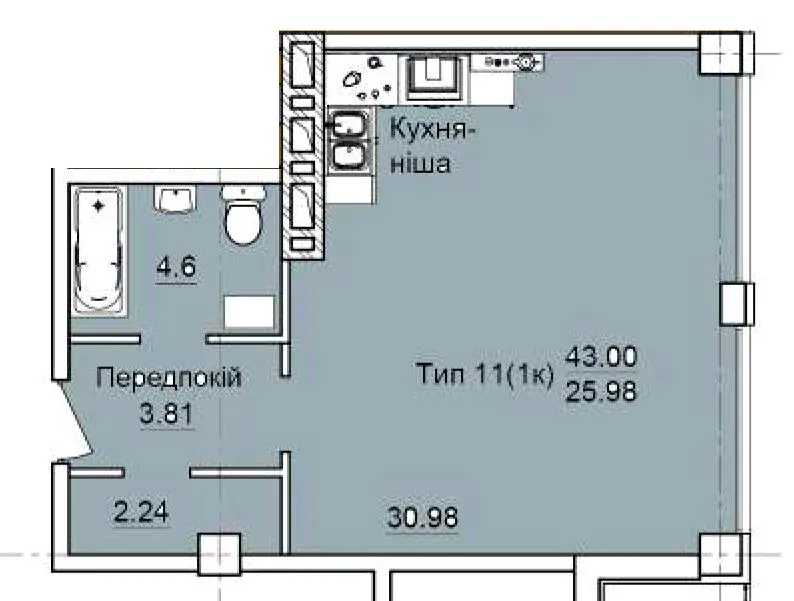 БФК TOPOL TOWN — 43 м²