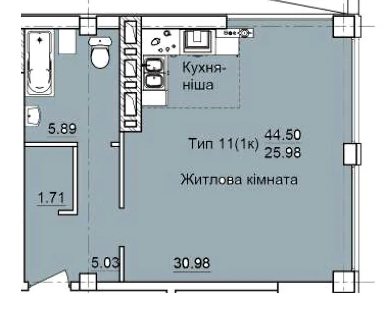 БФК TOPOL TOWN — 44.5 м²