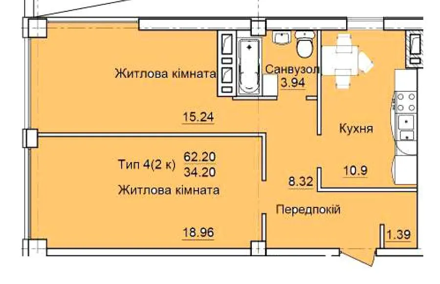 БФК TOPOL TOWN — 62.2 м²
