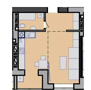 ЖК Парковий маєток — 36 м²