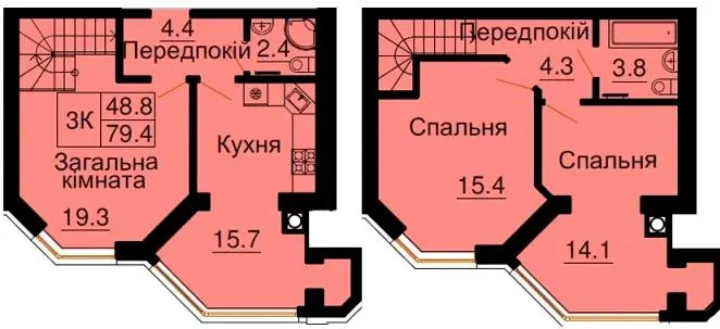 ЖК София Резиденс — 79.4 м²