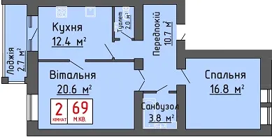 ЖК Калина — 69 м²