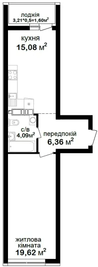 ЖК Феофанія City — 46.8 м²