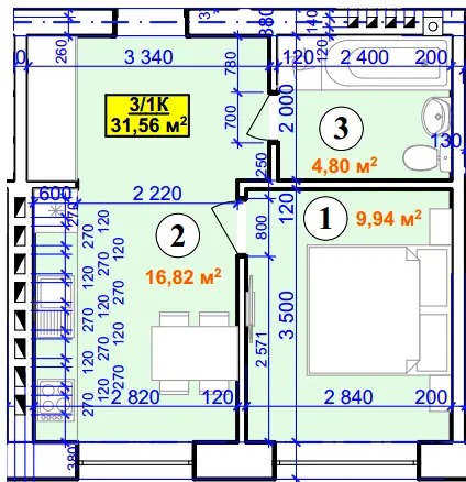 ЖК Smart House — 31.6 м²