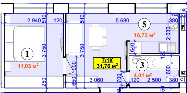 ЖК Smart House — 31.8 м²