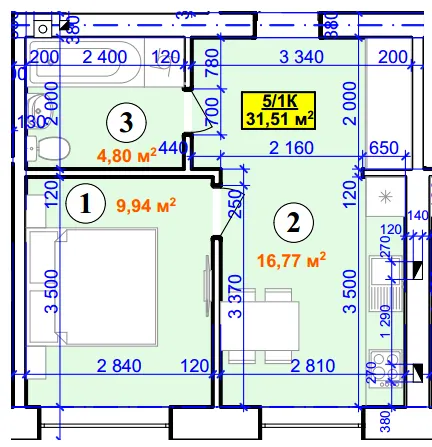 ЖК Smart House — 31.5 м²