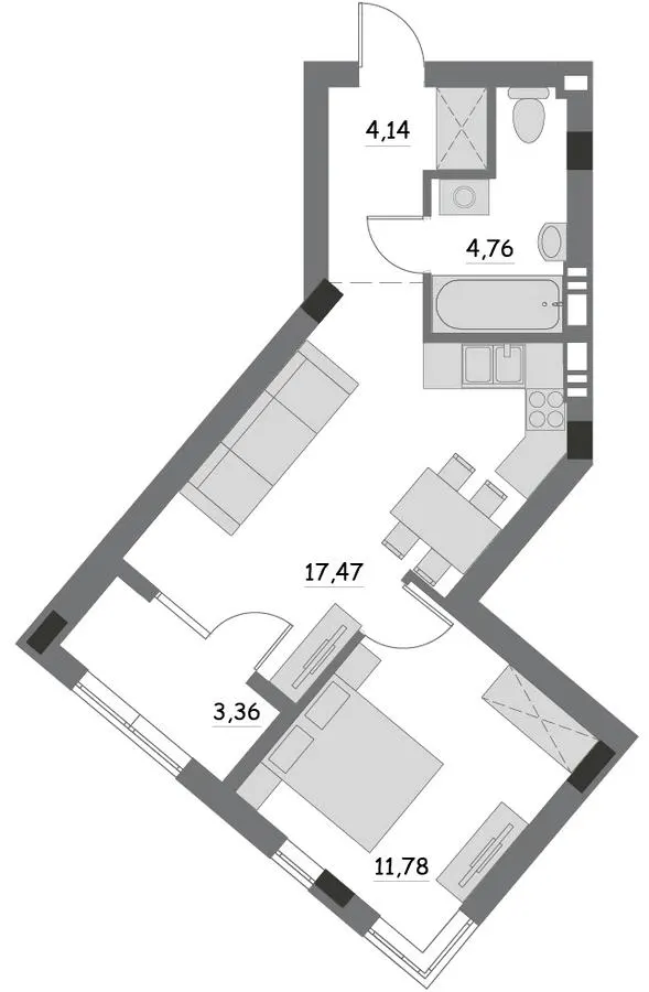 ЖК Lantana — 41.5 м²