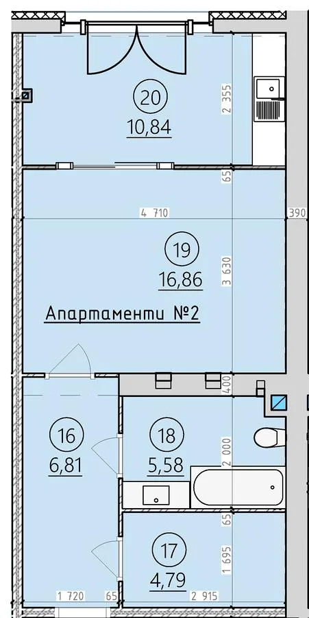 1-комнатная квартира, 48 м², вул. Курортна, 34а, Сатанов — фото 1