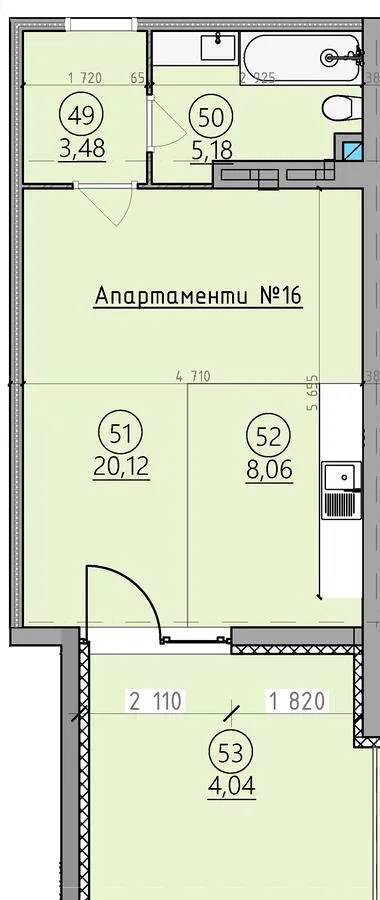 1-кімнатна квартира, 37 м², вул. Курортна, 34а, Сатанів — фото 1