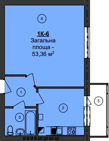ЖК Мій Дім — 53.4 м²