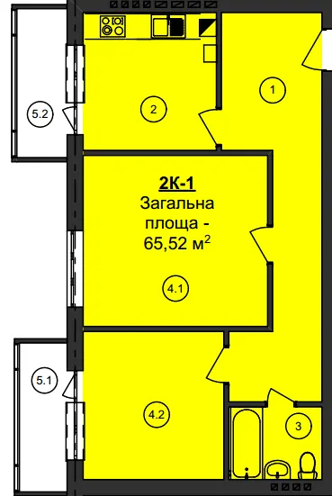 ЖК Мій Дім — 65.5 м²