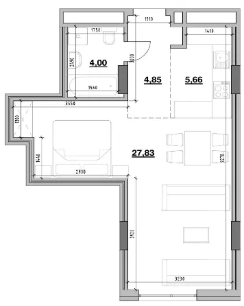 ЖК Америка — 43.5 м²