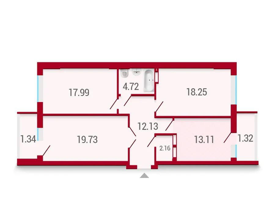 ЖК Покрова — 90.8 м²