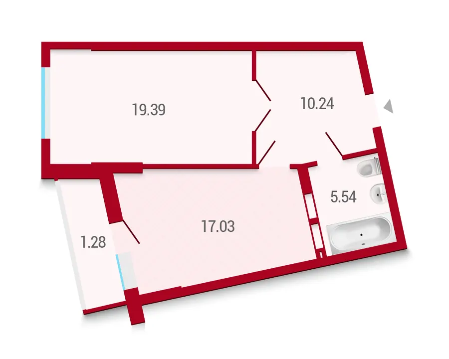 ЖК Покрова — 53.5 м²