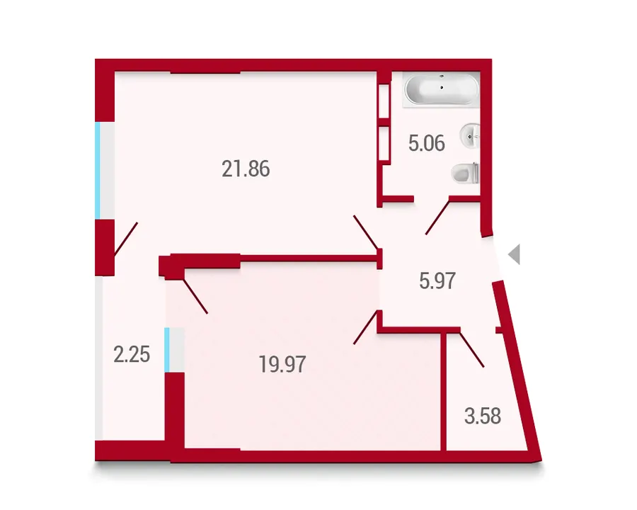 ЖК Покрова — 58.7 м²
