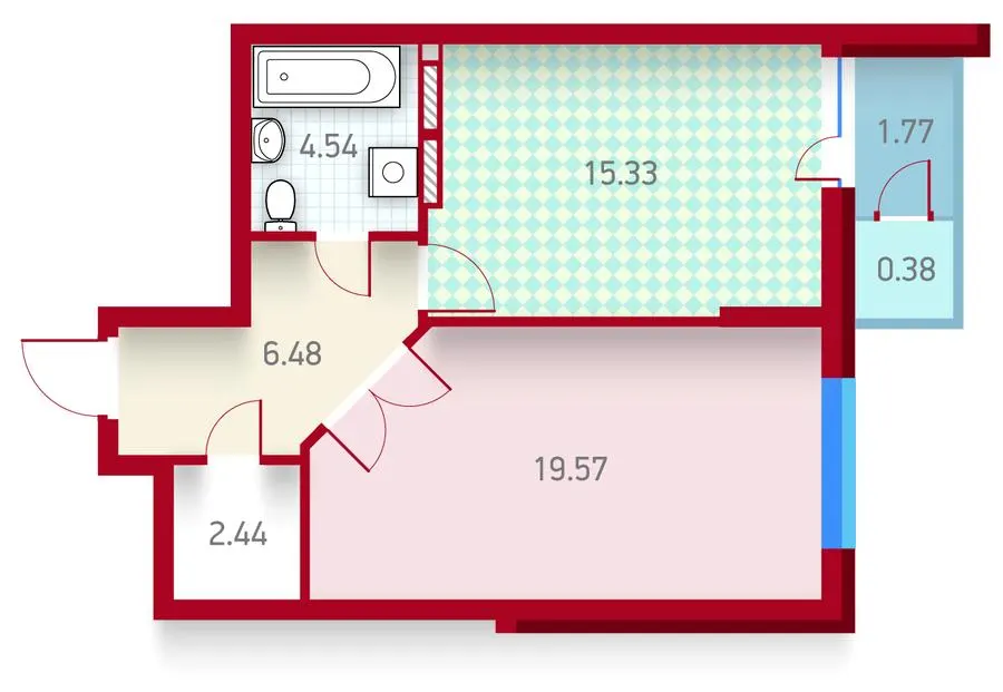 ЖК Покрова — 50.5 м²
