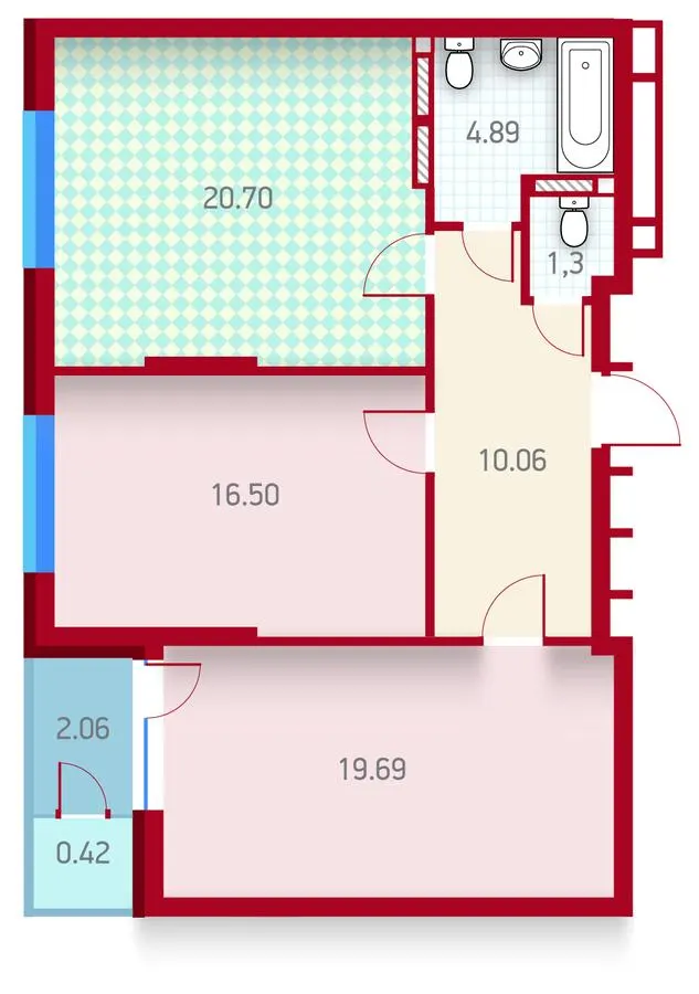 ЖК Покрова — 75.6 м²