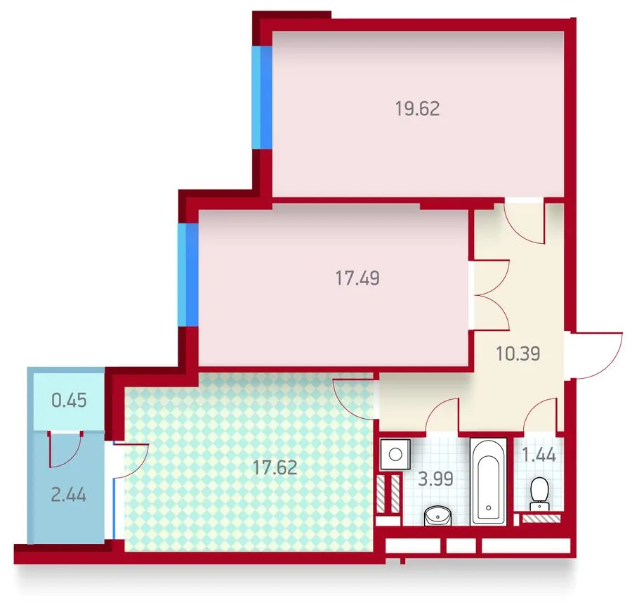 ЖК Покрова — 73.4 м²