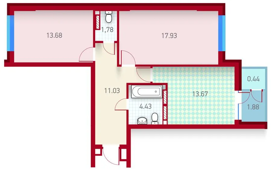 ЖК Покрова — 64.8 м²