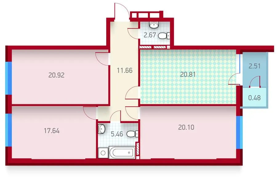ЖК Покрова — 102.3 м²