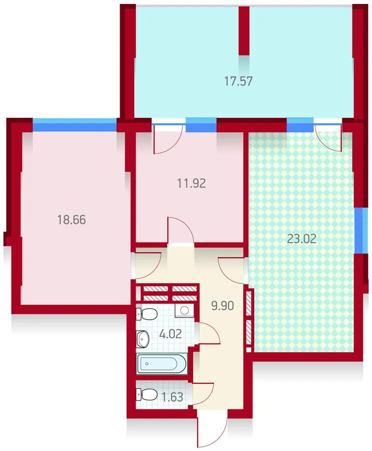 ЖК Покрова — 86.7 м²
