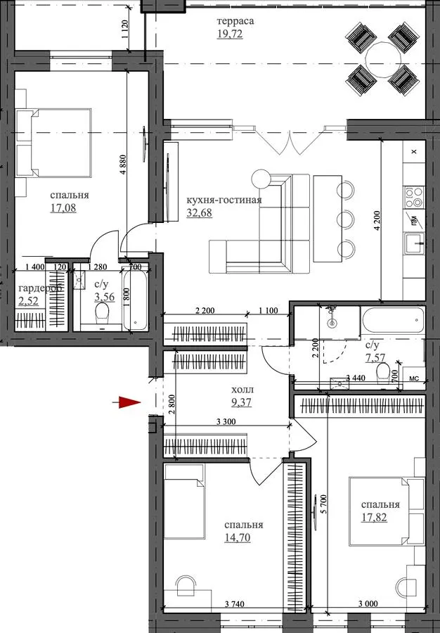 ЖК Apartment like House — 125 м²