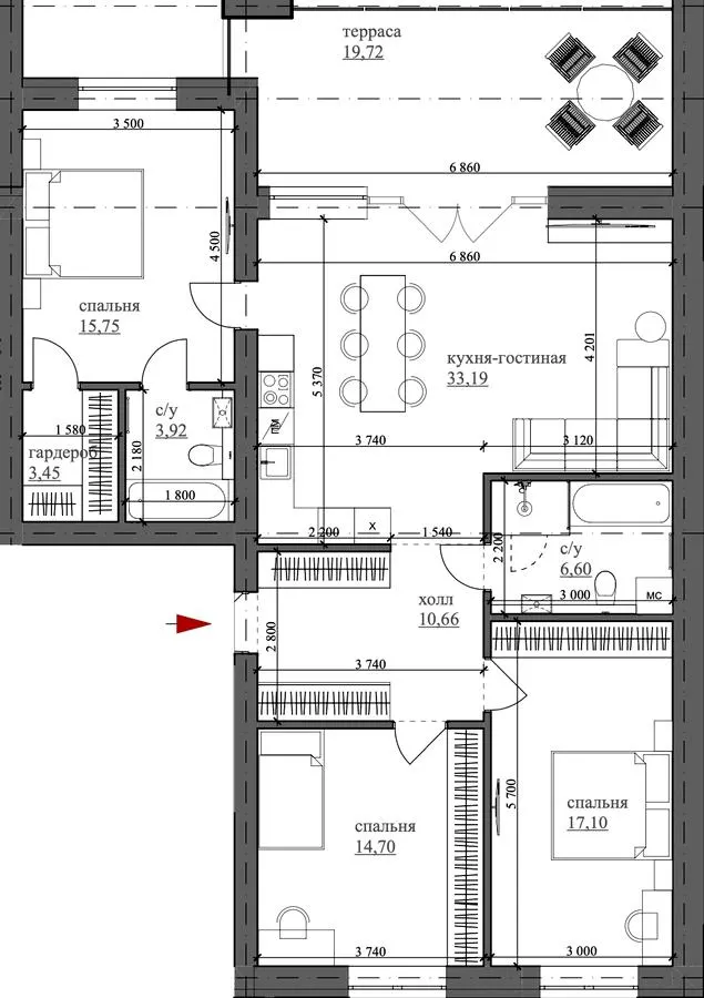 ЖК Apartment like House — 125.1 м²