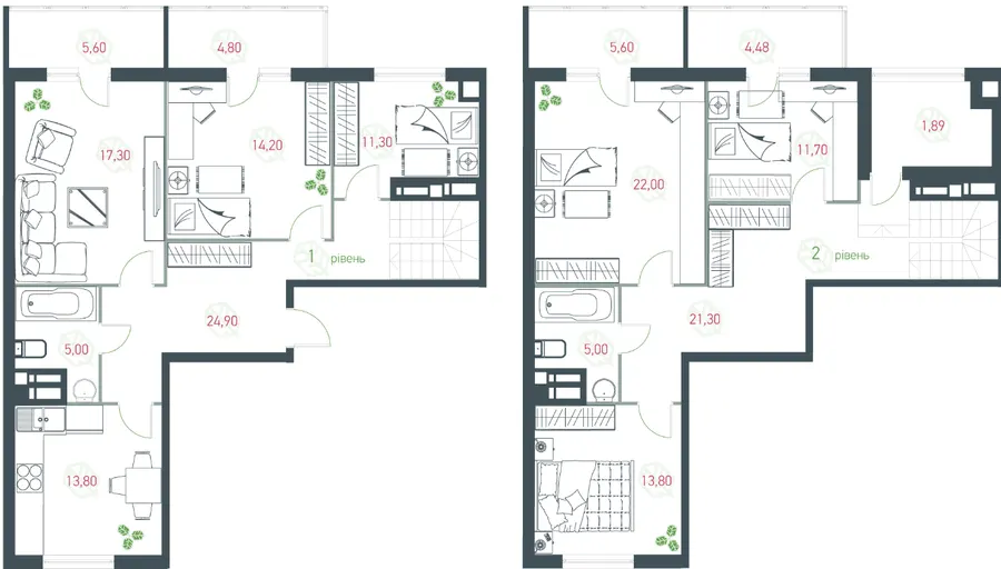 ЖК Озерний Гай (Гатне) — 182.4 м²
