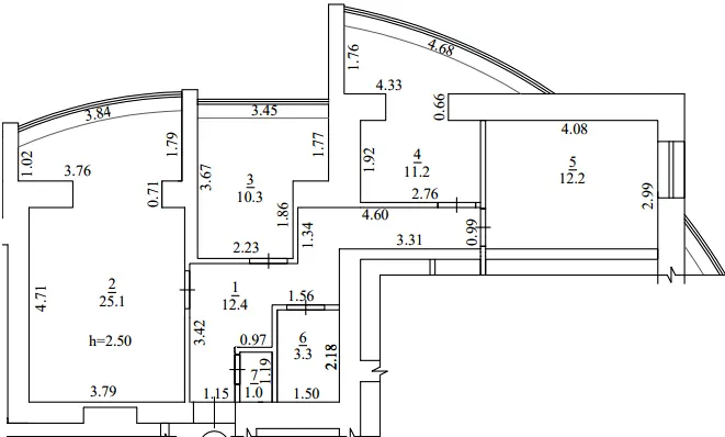вул. Леваневського, 74 — 75.5 м²